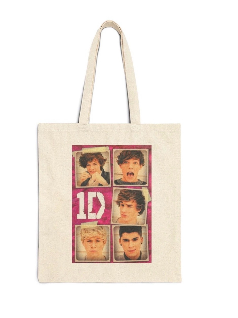 Rare One Direction Tote Bag with Pink Graphic Panel